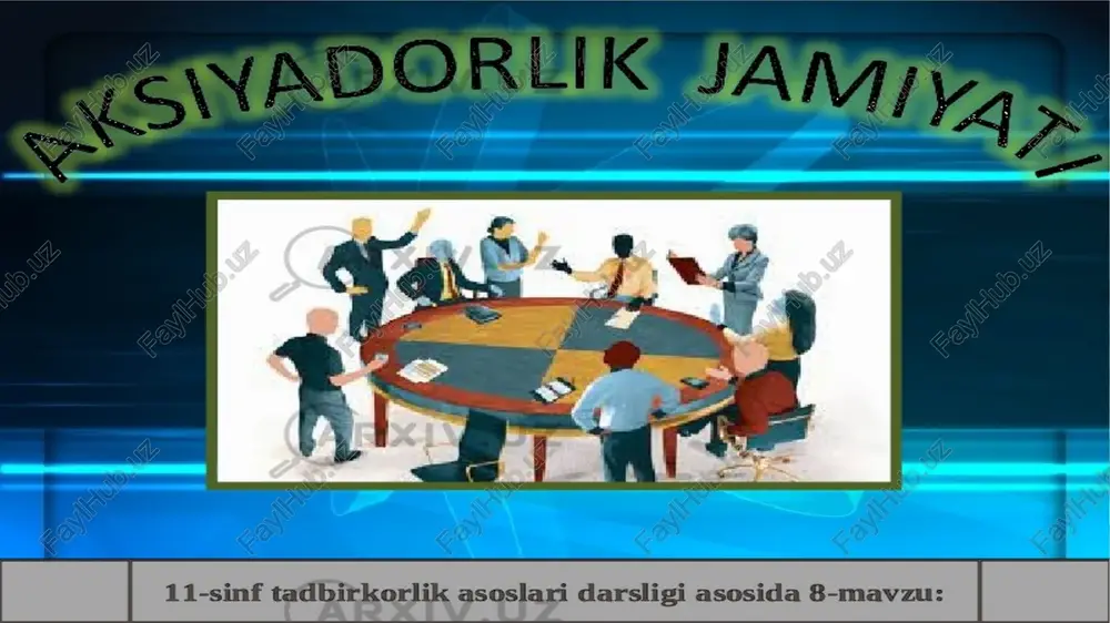 aksiyadorlikjamiyati — PPTX