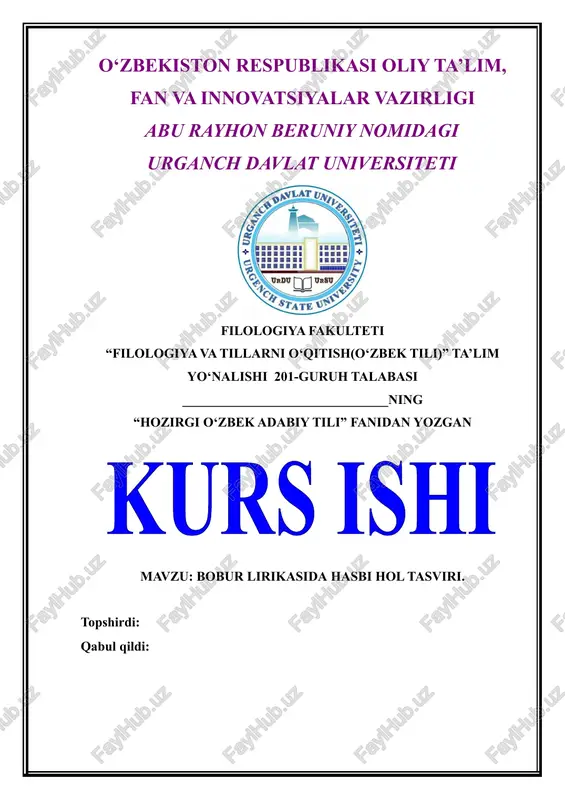 bobur lirikasida hasbi hol tasviri — DOCX