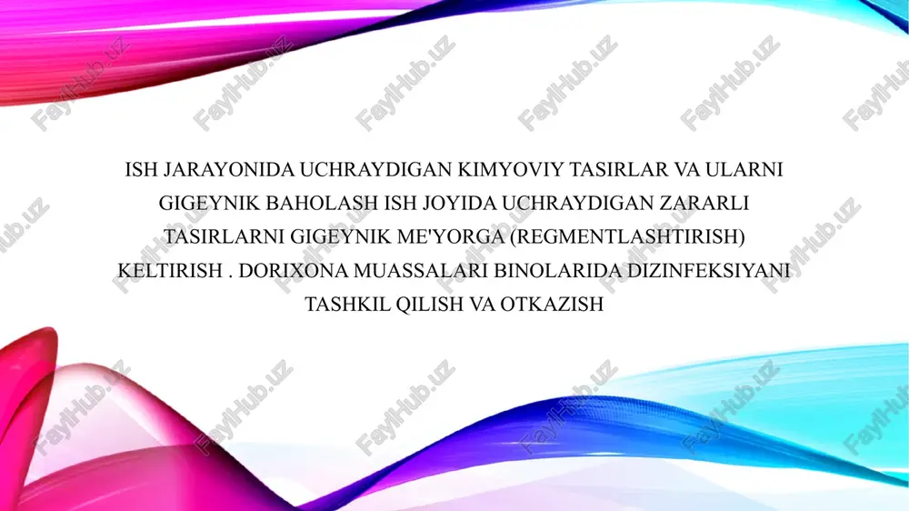 kimyoviy ta'sirli moddalar — PPTX