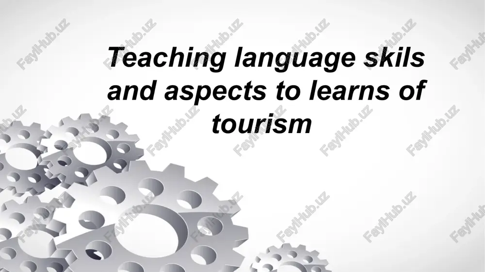 language skills and aspects in tourism — PPTX