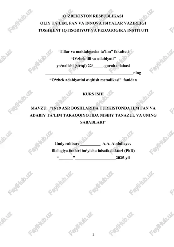 "o‘zbek adabiyotini o‘qitish metodikasi" — PDF