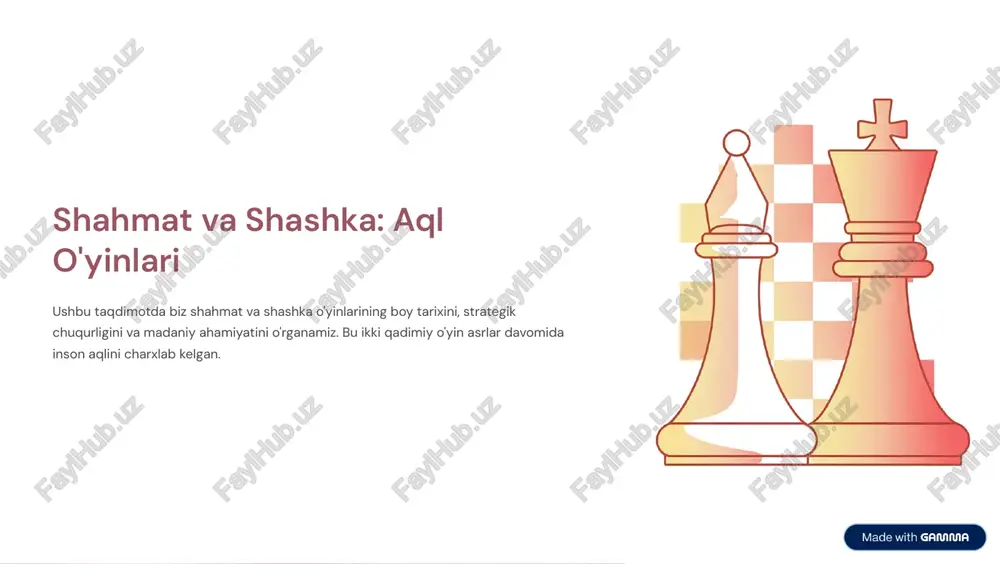 shahmat va shashka: aql o'yinlari — PDF
