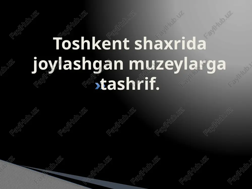 o`zbekiston davlat tarixi muzeyi — PPTX