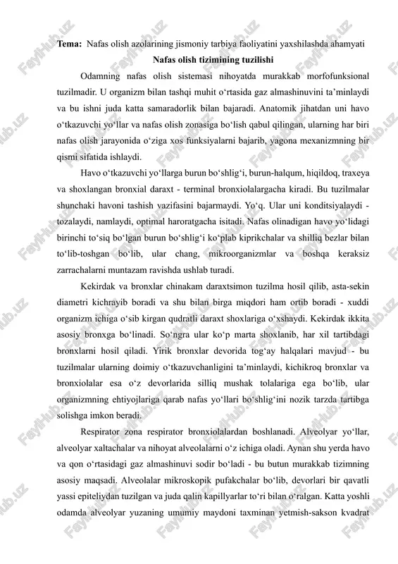nafas olish azolari — DOCX