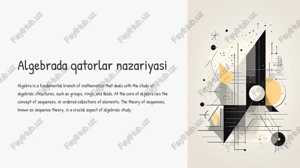 algebrada qatorlar nazariyasi — PPTX