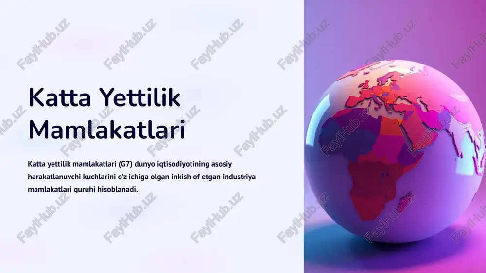 katta yettilik mamlakatlari — PPTX
