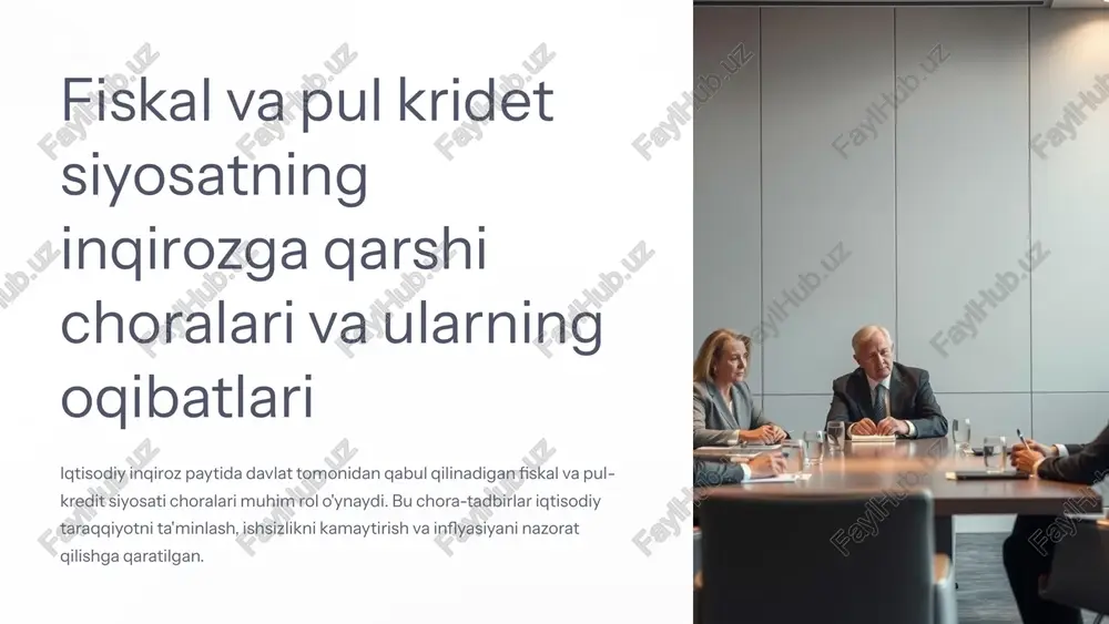 iqtisodiy inqirozning sabablari — PPTX