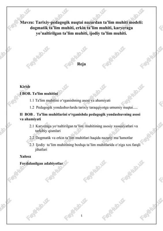 tarixiy-pedagogik ta'lim — DOCX