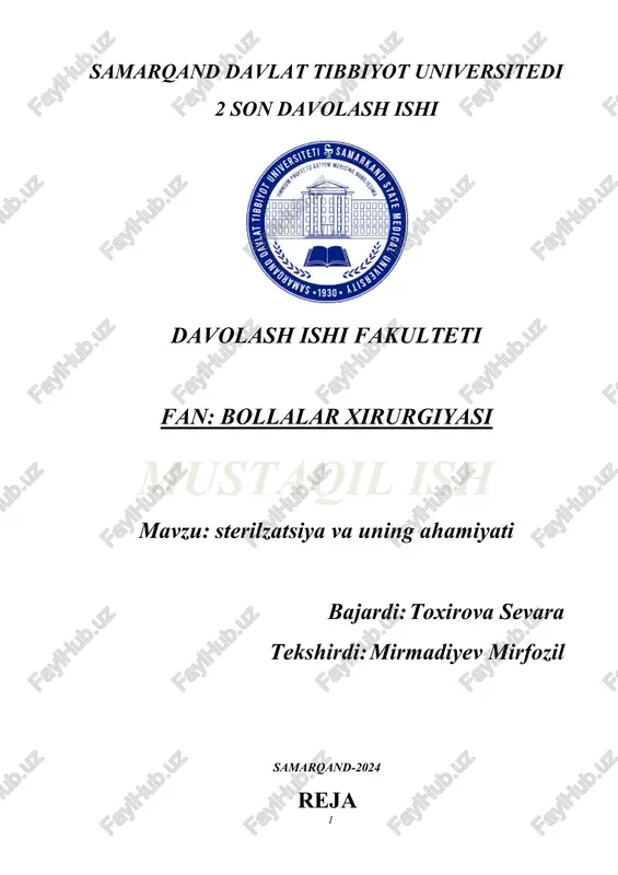 samarqand davlat tibbiyot universitedi — DOCX