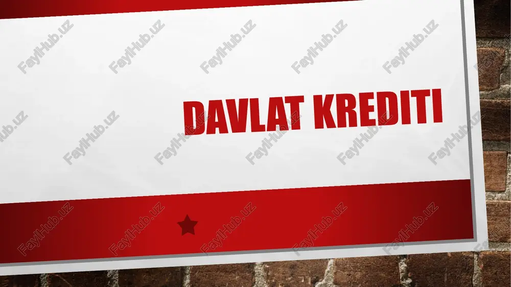 davlatkrediti — PPTX