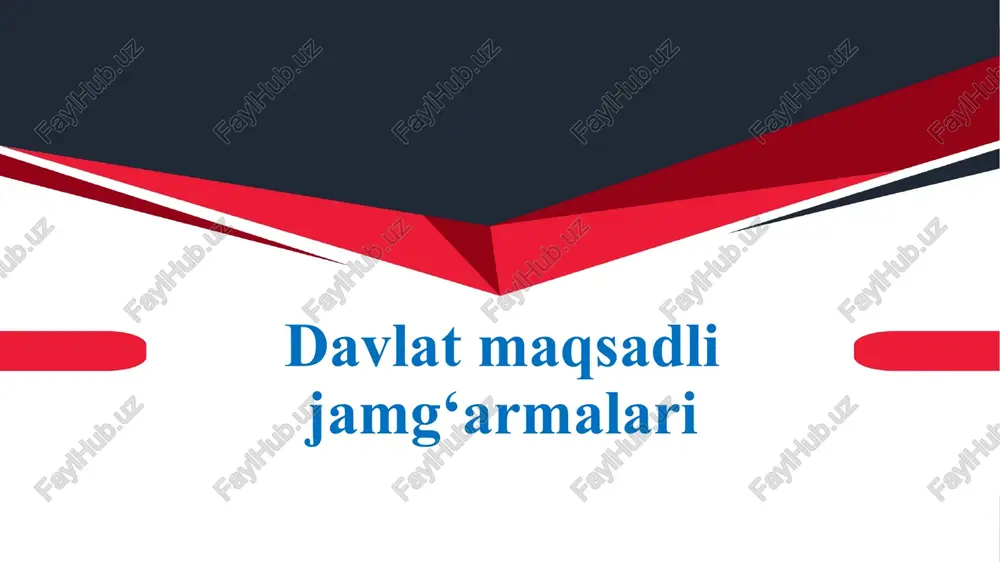 tiklanish vataraqqiyot jamg'armasi — PPTX
