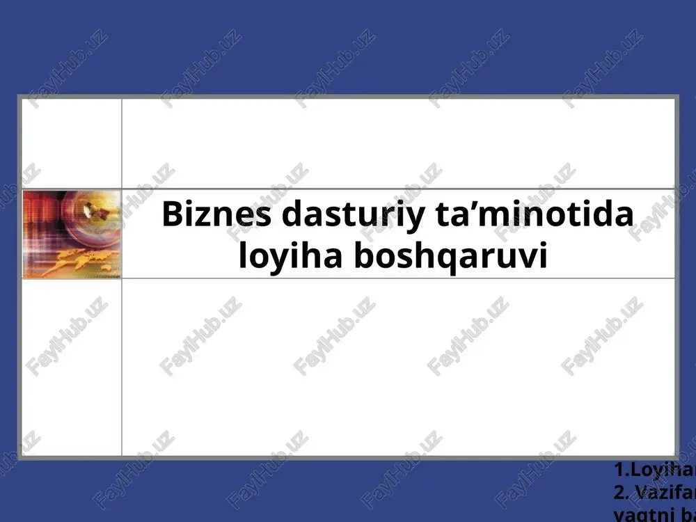 biznes dasturiy ta'limi — PPTX