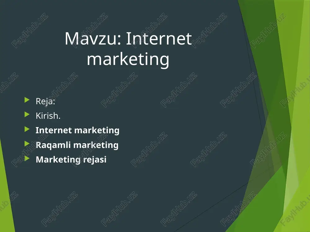 internet marketing — PPTX