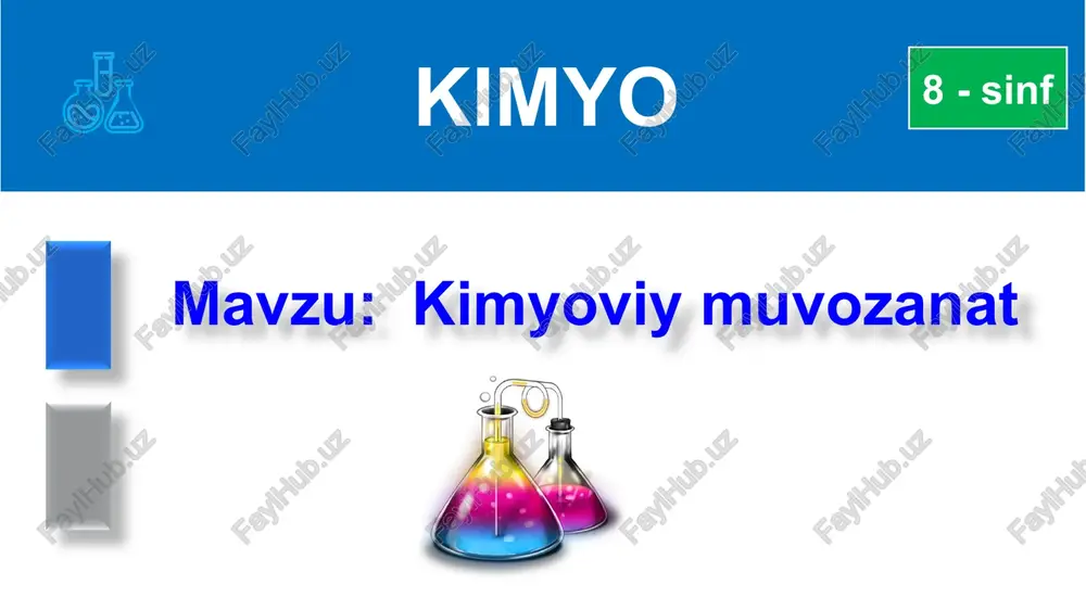 kimyoviy muvozanat — PPT