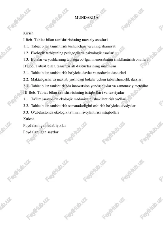 tabiat bilan tanishtirish — PDF