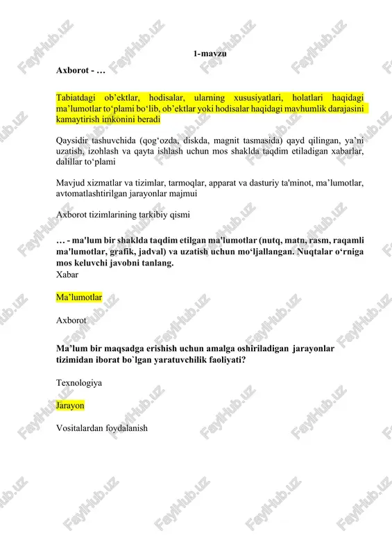 texnologiya — DOCX