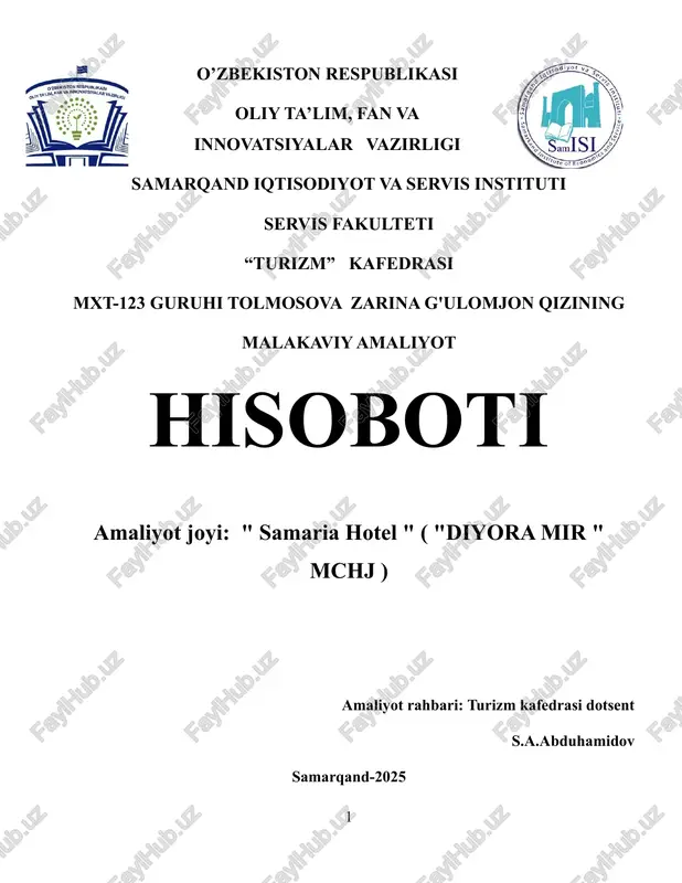 samarqand iqtisodiyot va servis instituti — DOCX