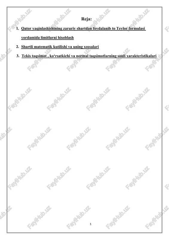 teylor formulasi — DOCX