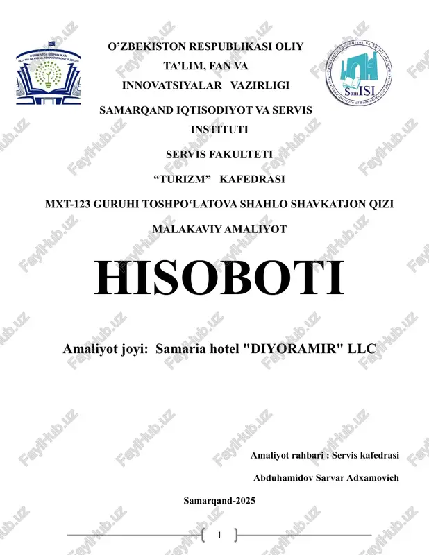 samaria hotel "diyoramir" llc — DOCX