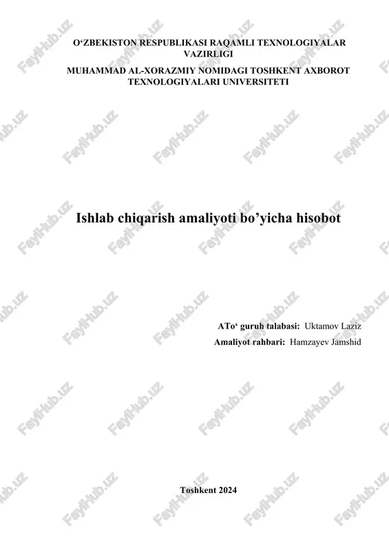 ishlab chiqarish amaliyoti — DOCX