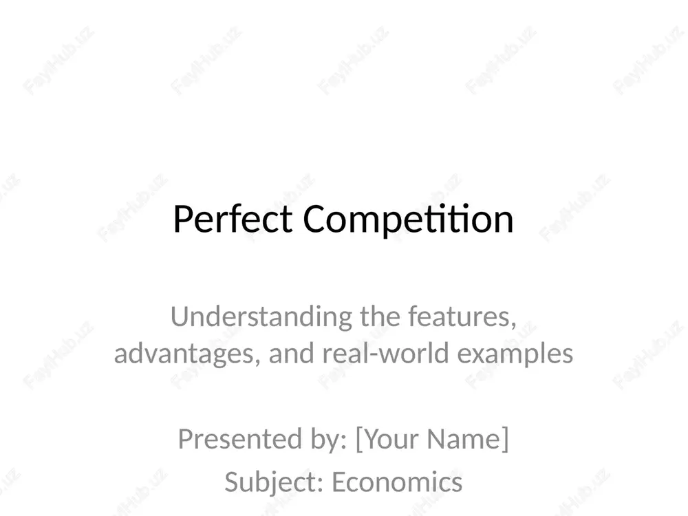 perfect competition — PPTX