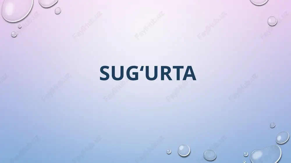sug‘urta — PPTX