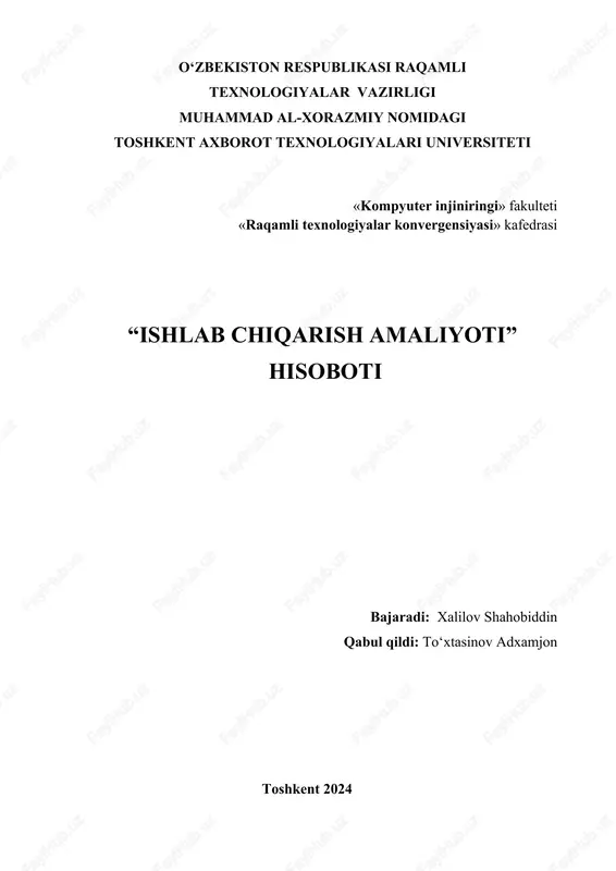 ishlab chiqarish amaliyoti — DOCX
