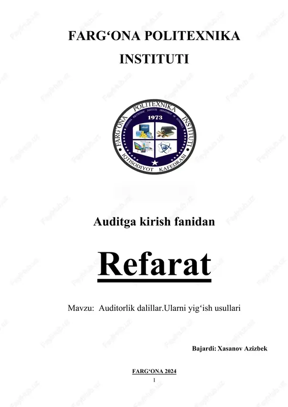 auditorlik dalillari — DOCX