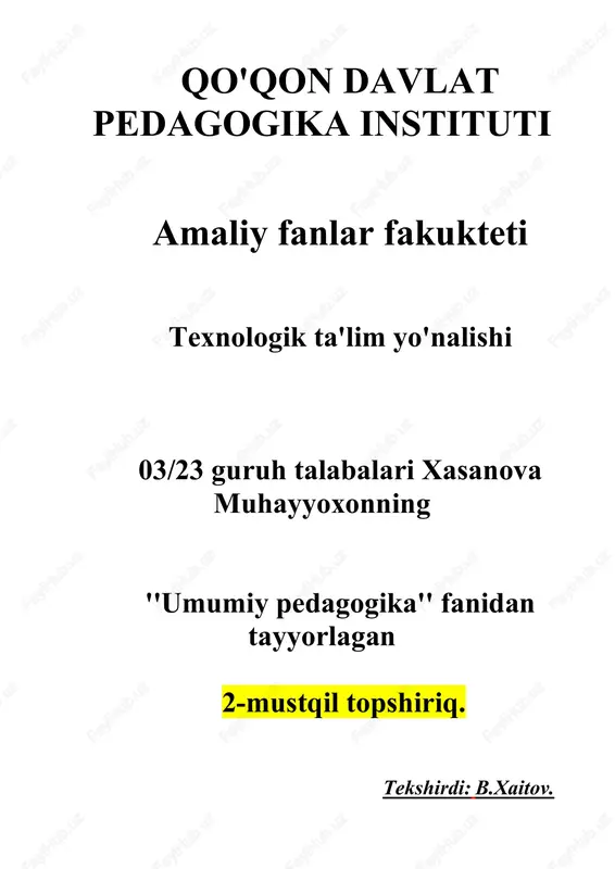 umumiy pedagogika — DOCX
