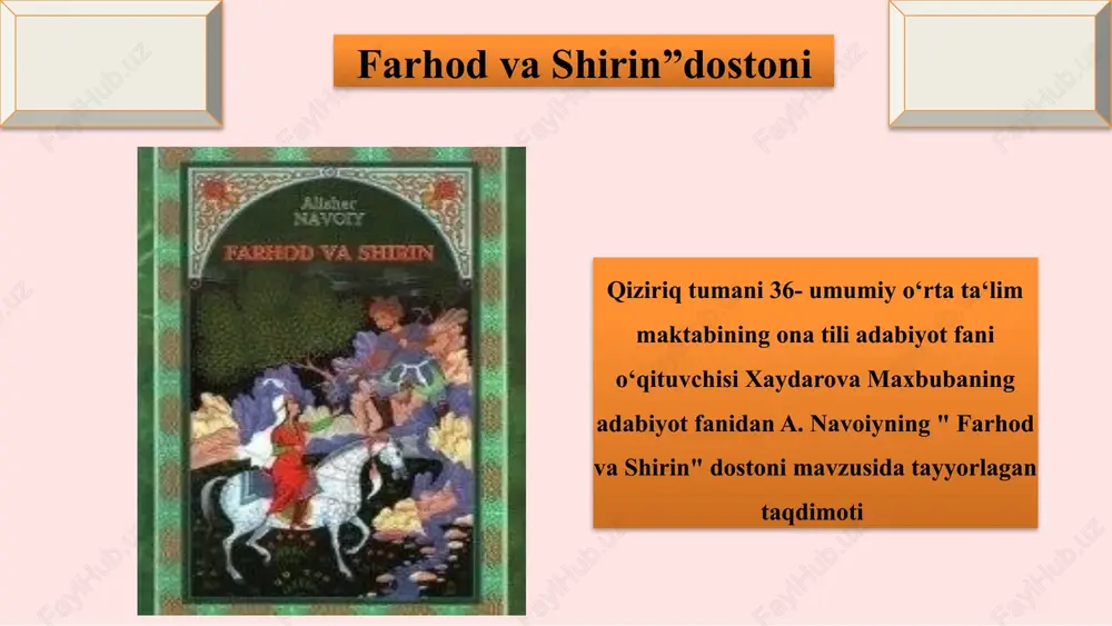 farhod va shirin — PPTX