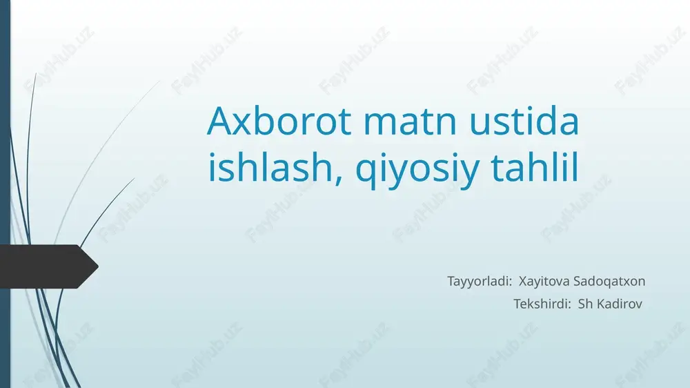 axborot matn va qiyosiy tahlil — PPTX