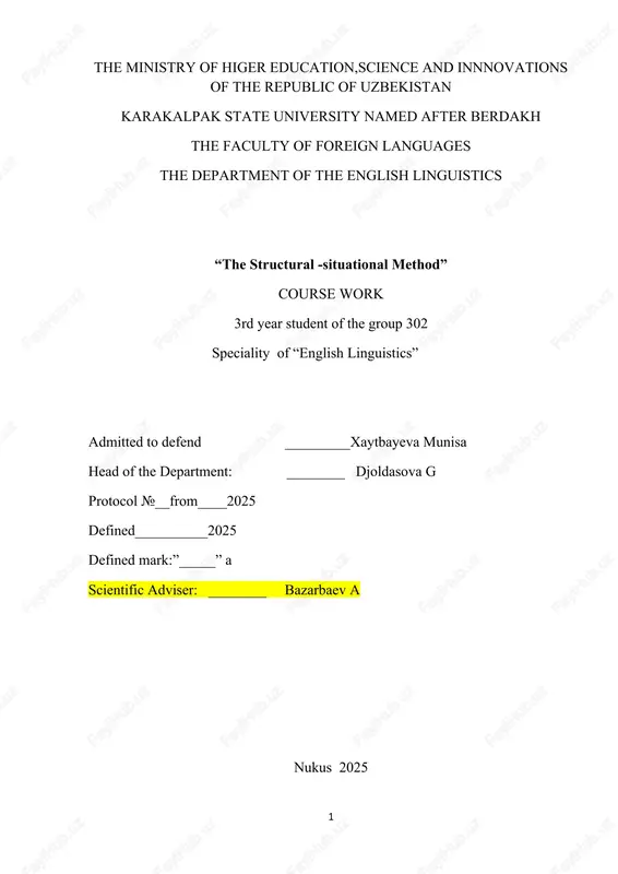 the structural -situational method — DOCX