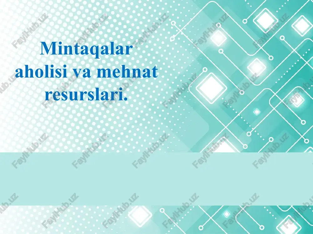 aholi to‘g‘risidagi bilimlar tizimi demografiyasi — PPTX
