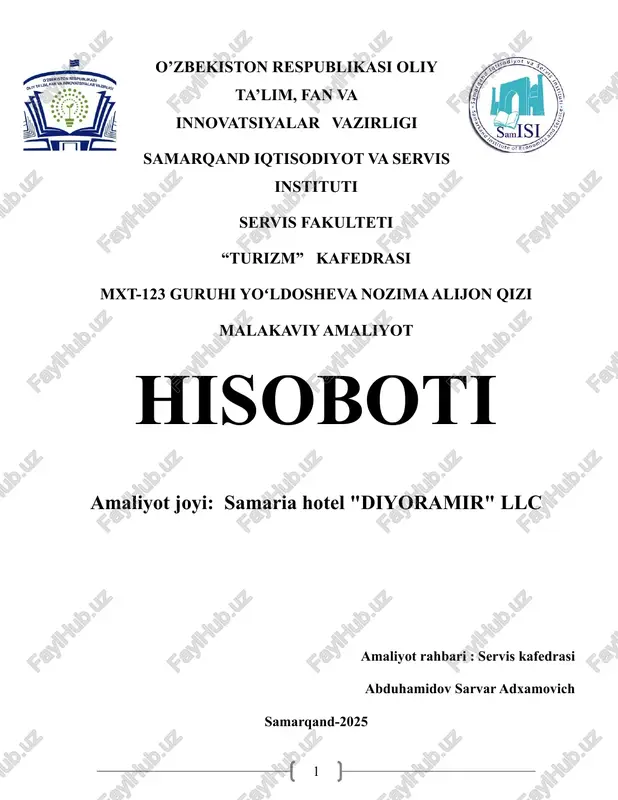 samarqand iqtisodiyot va servis instituti — DOCX