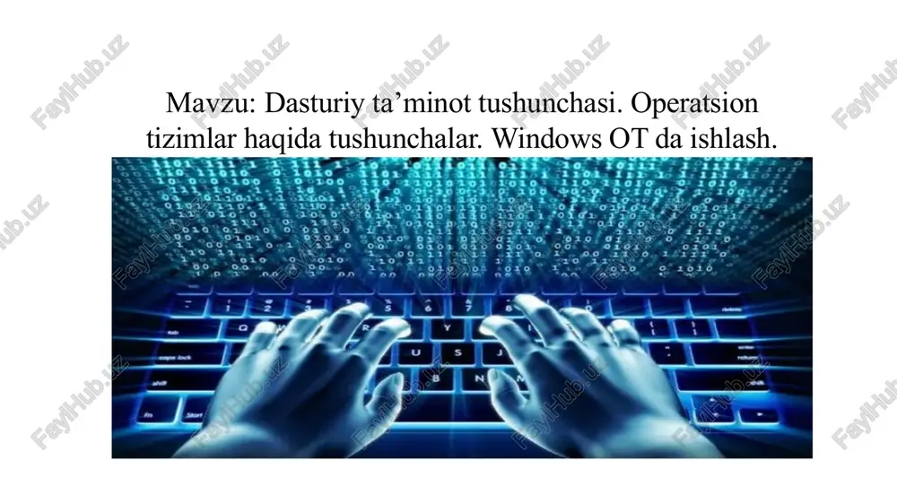 dasturiy ta’minot — PPTX