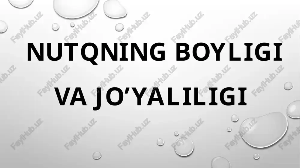 nutqningboyligi va jo’yaliligi — PPTX