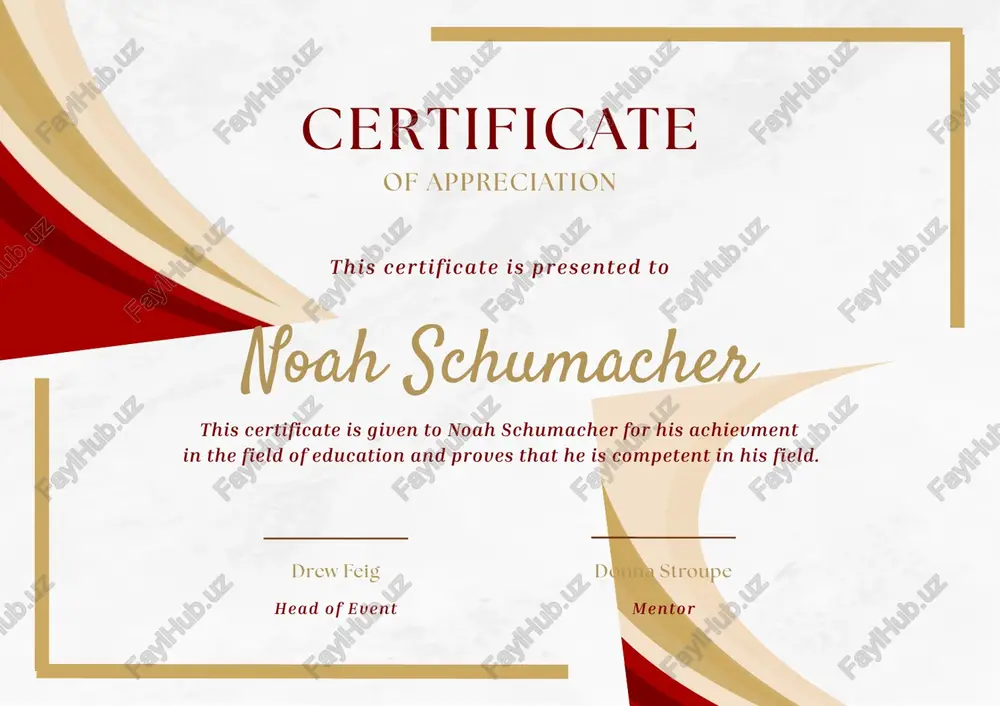certificate of appreciation — PPTX