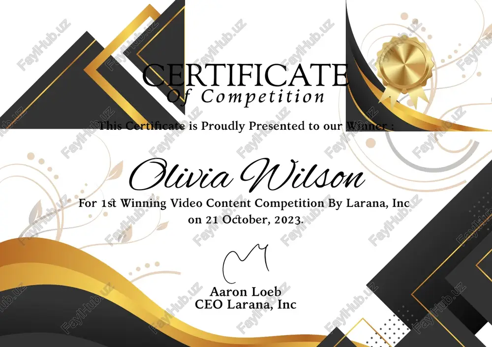 1st winning video content competition — PPTX