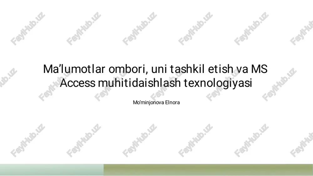 ma'lumotlar ombori — PDF
