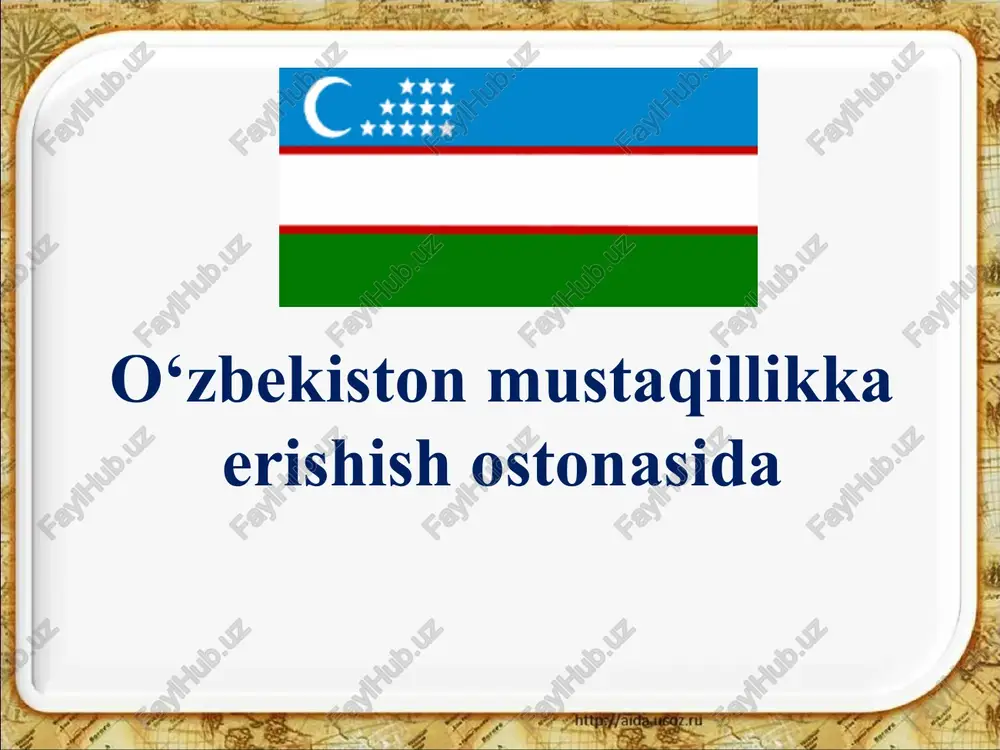 o‘zbekiston mustaqillikka erishish ostonasida — PPTX