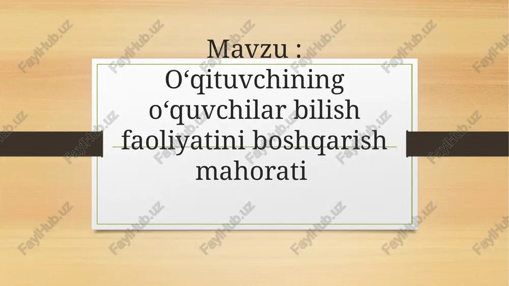 pedagogika haqida dars — PPTX