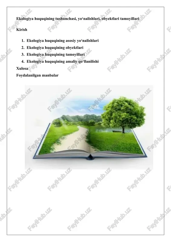 ekologiya huquqi — DOCX