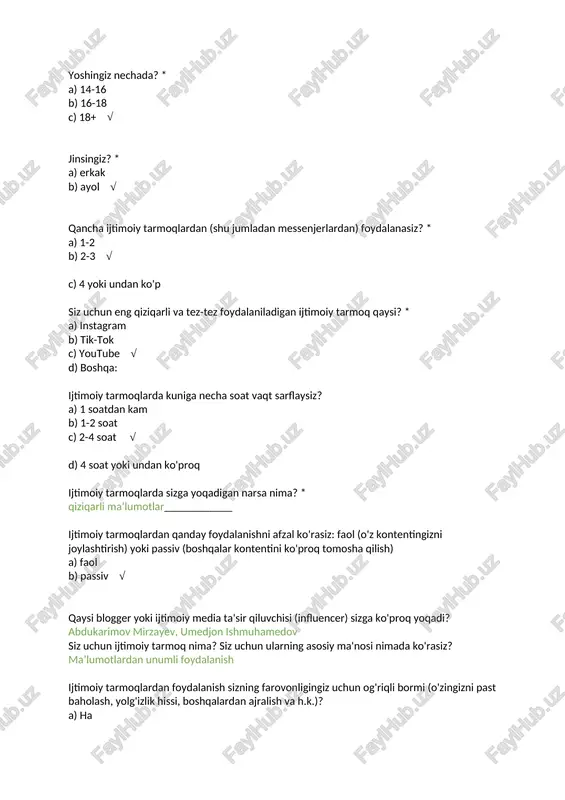 ijtimoiy tarmoqlar — DOCX