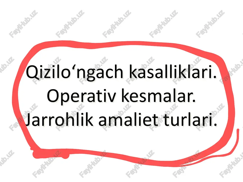 qizilo‘ngach kasalliklari — PDF