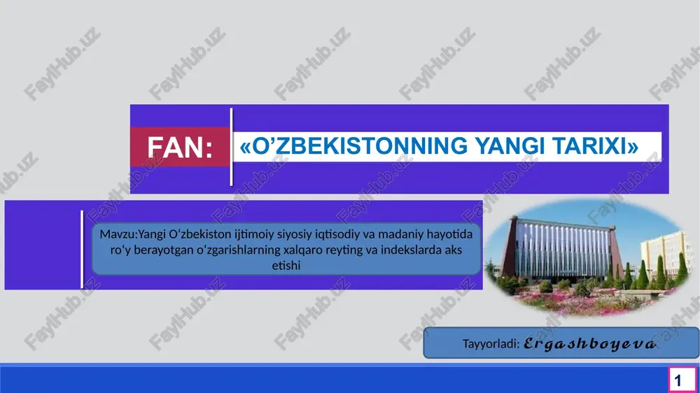 "o'zbekistonning yangi tarixi" — PPTX