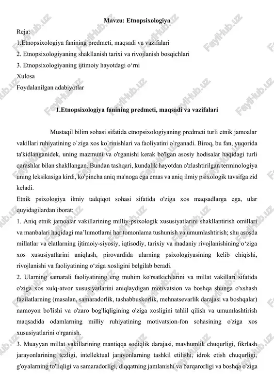etnopsixologiya — DOCX