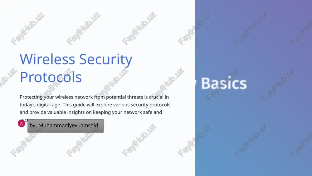 wireless security protocols — PPTX