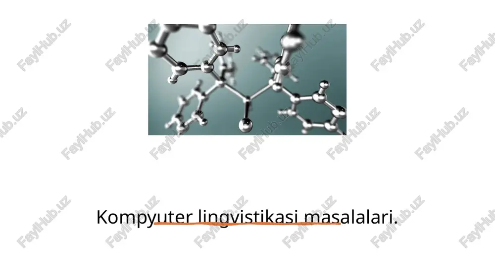 kompyuter lingvistikasi — PPTX