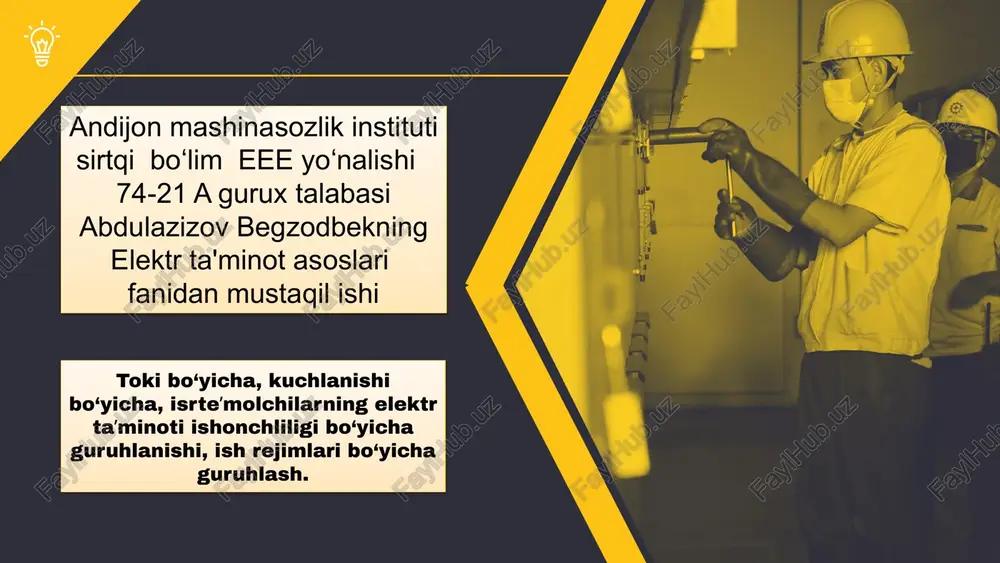 toki bo‘yicha guruhlash — PPTX