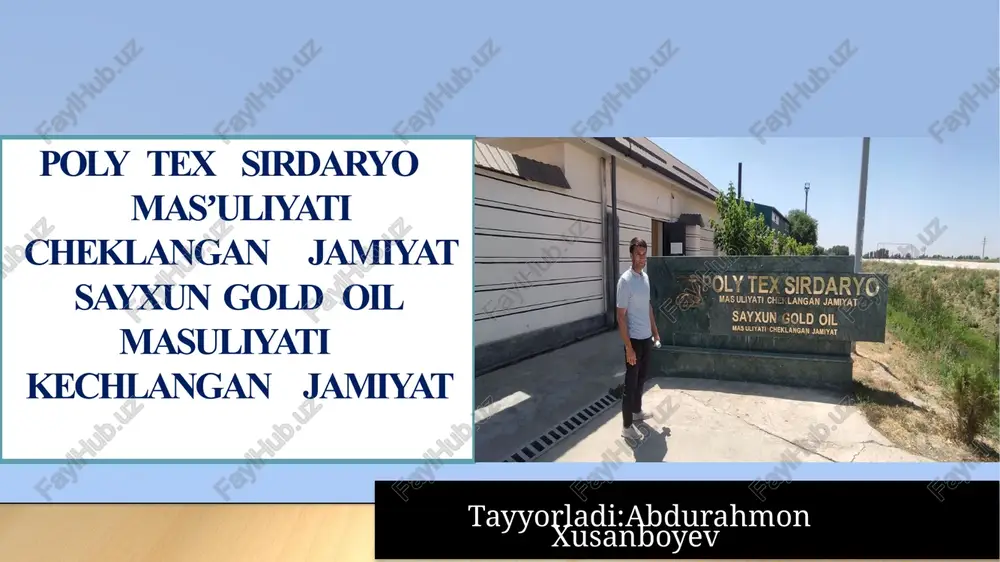 sayxun gold oil — PPTX